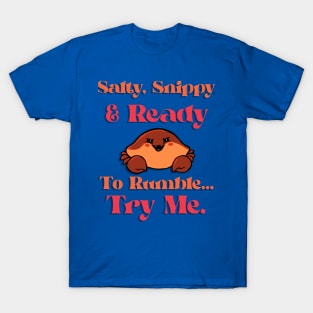 “Salty, Snippy, & Ready To Rumble” Chibi Crabby Crab T-Shirt